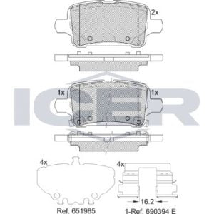 طقم تيل فرامل ICER